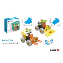 HOOGAR KIDS IGRAČKA EDUKATIVNI GRAĐEVINSKI SET 2u1 CARTOON VOZILA FARME