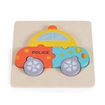 MONI Drvena slagalica Policijsko auto