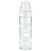 NUK Bočica Classic 0-6 mj Staklo 240 ml. Bijela