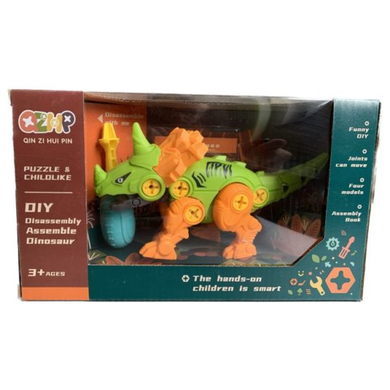 DINOSAUR Triceratops narančasto zeleni u kutiji