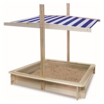 Drveni pješčanik sa tendom