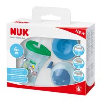 NUK set za učiti piti sa nastavcima Zeleno plavi