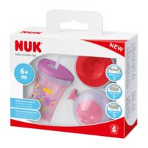 NUK set za učiti piti sa nastavcima Lila