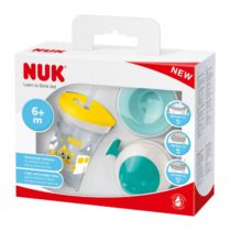 NUK set za učiti piti sa nastavcima Zeleno žuti