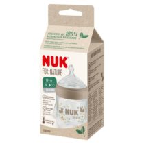 NUK For Nature Bočica sa indikatorom temperature PP 150 ml. Bež