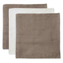 Jollein muslin krpice od bambusa Biscuit/Ivory 3kom