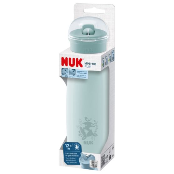 NUK Mini-Me Flip bočica od nehrđajućeg čelika 500 ml, 12+m Zelena