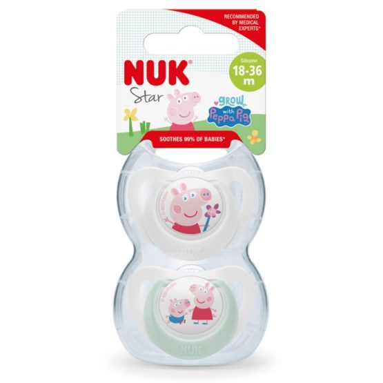 NUK duda Star sa kutijicom 2 kom Peppa Pig