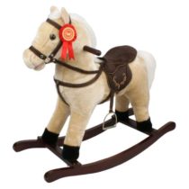 FREE 2 PLAY Konjić za ljuljanje s maramom BEŽ