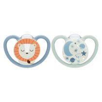 NUK Duda Space noćna sa kutijicom – 2 kom – Plavo/bijelo