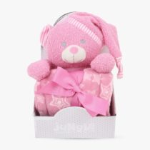 JUNGLE Dekica sa igračkom medo rozi