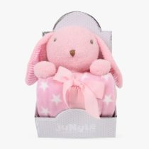 JUNGLE Dekica sa igračkom zeko rozi