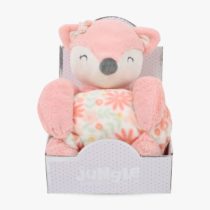 JUNGLE Dekica sa igračkom lisica roza