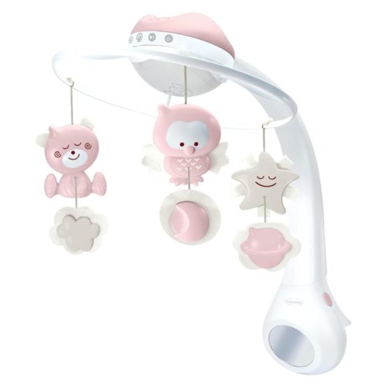 INFANTINO 3U1 MUZIČKI VRTULJAK, projektor i noćno svjetlo-blago rozi