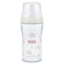 NUK Perfect Match Bočica 230 ml. 0m+ Staklo – Duga