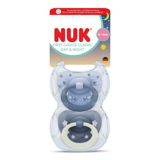 NUK First Choice Classic duda Dan & Noć 2 kom. – Plava