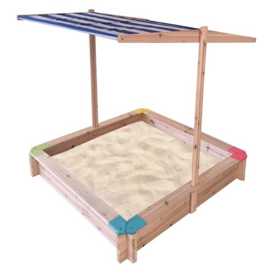 Drveni pješčanik sa tendom 120cm
