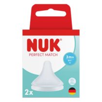 NUK PERFECT MATCH Sisač silikon 2 kom rupica M 3mj.+