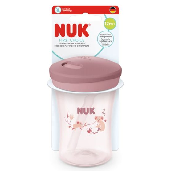 NUK First Choice Čaša sa slamkom 12MJ+ Roza