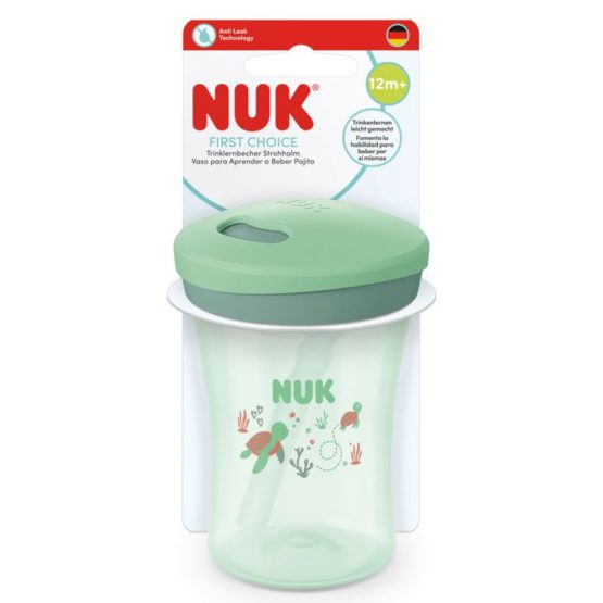 NUK First Choice Čaša sa slamkom 12MJ+ Zelena