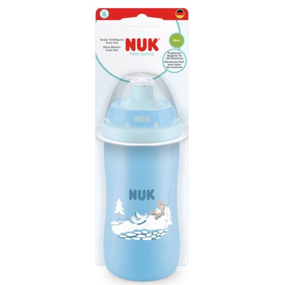 NUK First Choice Boca sa push-pull zatvaračem 300ml 18mj+-Plava
